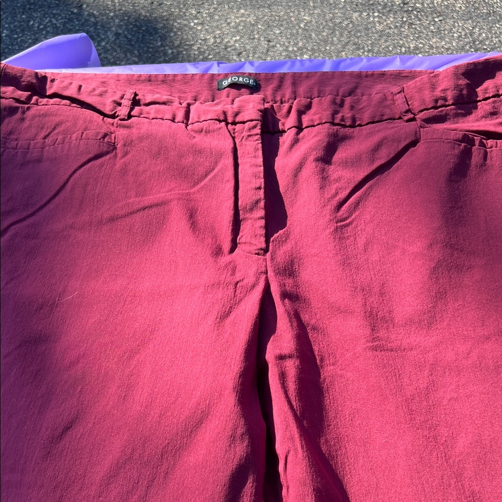 George Men's Burgundy Chinos